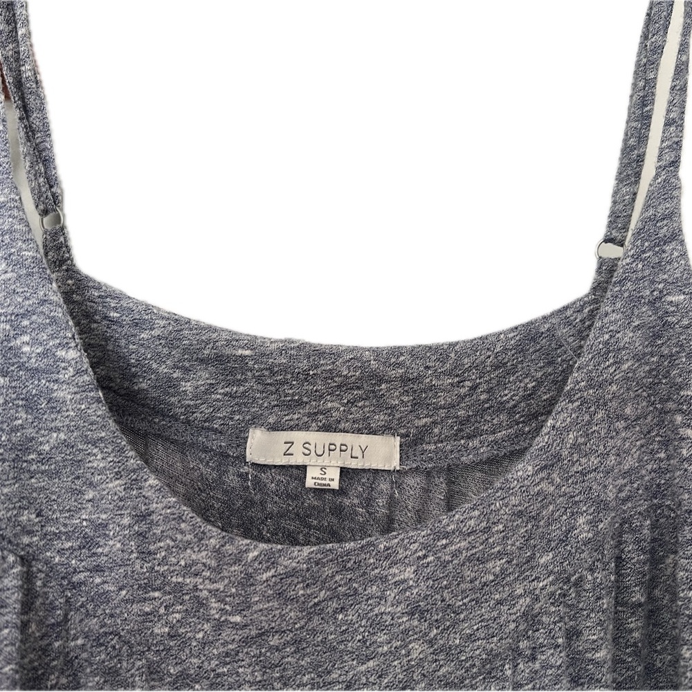 Z Supply Women's Heathered Blue Tiered Slub Dress